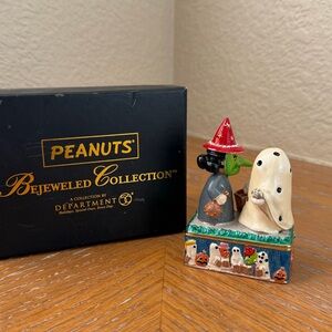 Dept. 56 Peanuts Trick or Treaters Bejeweled Collection Halloween Trinket Box
